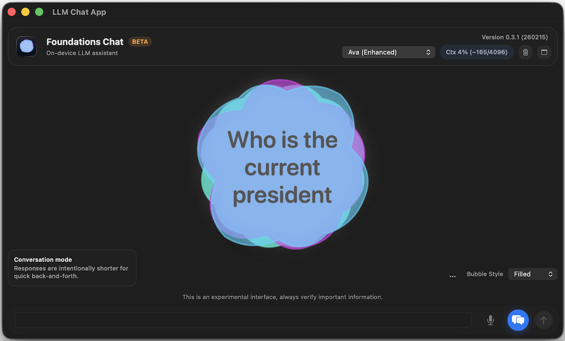 Bubble mode preview one